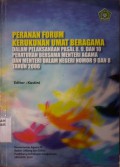 Peranan forum kerukunan umat beragama dalam pelaksanaan pasal 8,9, dan 10 : peraturan bersama menteri agama dan menteri dalam negeri nomor 9 dan 8 tahun 2006