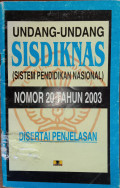 Undang-Undang Sisdiknas (Sistem Pendidikan Nasional) Nomor 20 Tahun 2003