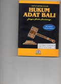 Hukum Adat Bali : Dengan Aneka Masalahnya