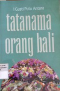 Tatanama Orang Bali